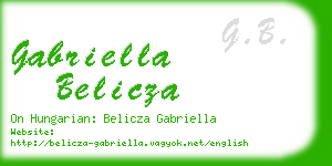 gabriella belicza business card